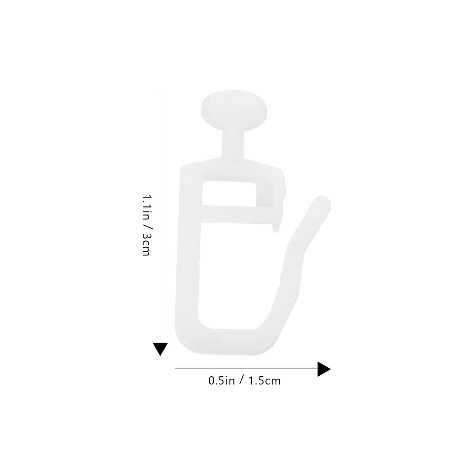 Lot De 50 Crochets Pour Rails De Rideaux : Patins En Plastique Pour