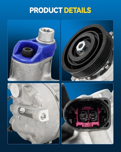 Image of PHILTOP 198394 NEW Air Conditioner AC Compressor with Clutch for 2021-2023 Q5 A4 /A5 Quattro,2013-2017 Q5 3.0L /3.0T,2013-2016 S4,2013-2017 S5,2014-2017 SQ5,2019-2023 A6 Quattro 2.0T,2013 2017 Q7 3.0L