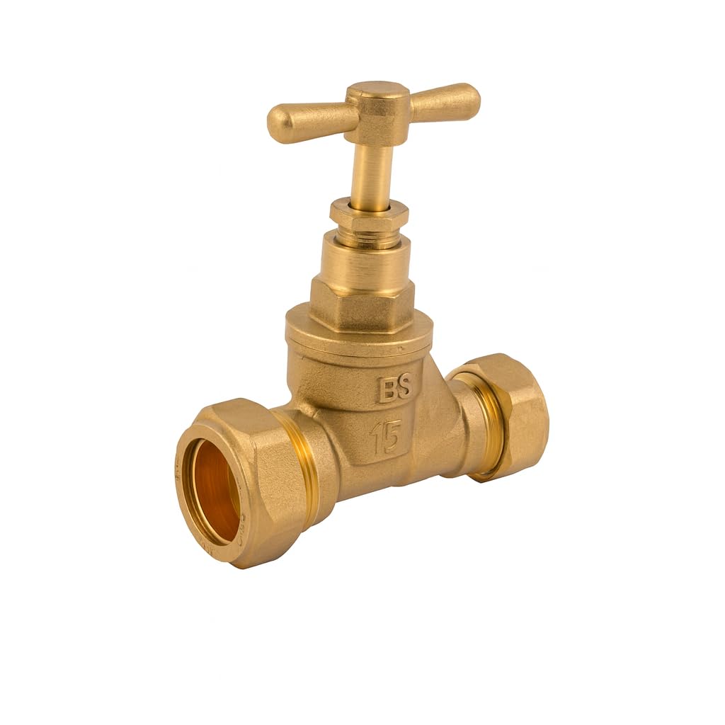 Westco 15mm x 20mm Compression Brass Poly Stopcock