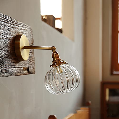 Applique murale industrielle rustique bleue avec globe en verre pour miroir - 4