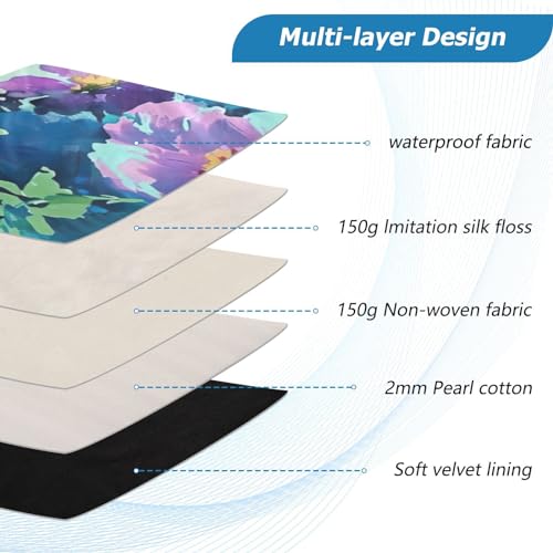 Funda para portátil 13-14 pulgadas impermeable verde floral miniatura 4