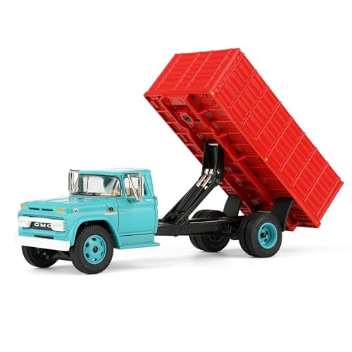 First Gear DCP 1/64 GMC 4000 Grain Truck, Turquesa y Rojo miniatura 6