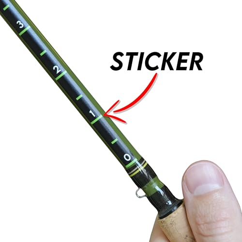 Fishing Pole Measuring Tape Sticker, 24 Inch Ruler Decal to attach to Fishing Rod (2 Pack), Black, UV-RESISTANT, Sticks to Boat, Truck, Rod, Kayak-Paddle, High Visibility Numbers, WATERPROOF - Thumbnail 7