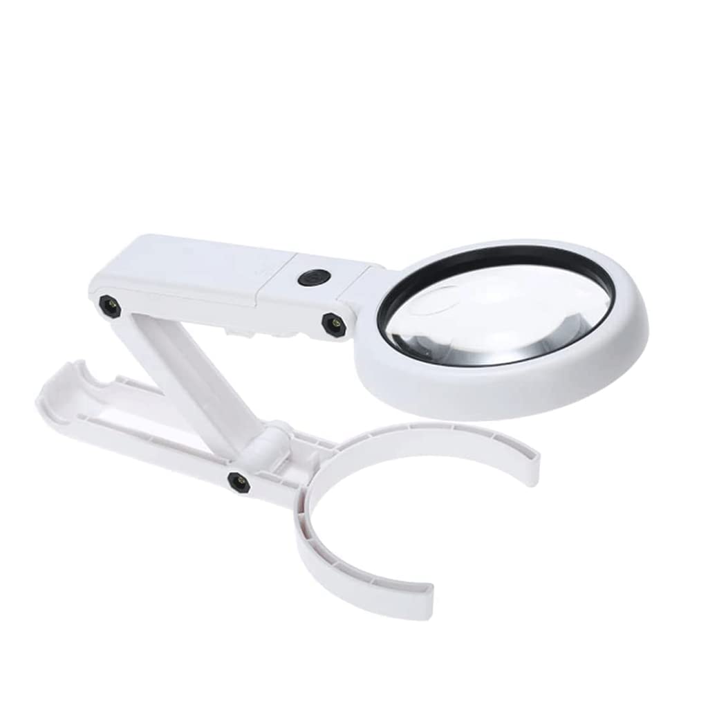 Rieort Lente Ingrandimento Lente d'Ingrandimento con Luce a LED Pieghevole Portatile 5X 11x Lente d'Ingrandimento Portatile per la Lettura di Libri di giornali più Chiaro