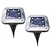 Gadpiparty 2sets Garden Solar Lamp 8-led Waterproof Buried Light Solar Light Led Lighting Tool Outdoor Waterproof 2pcs*2