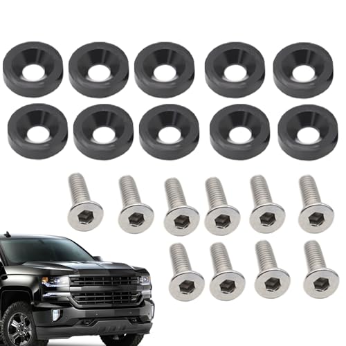 Lnhgh Tornillos para coche – Kit de tornillos estéticos antiarañazos e impermeables – Recambios universales para coche, camioneta y sedán