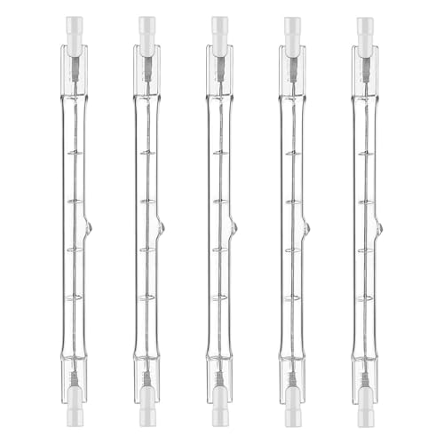 Jaenmsa - Bombilla halógena R7S (189 mm, 1000 W, 230 V, R7S, 189 mm, bombilla halógena R7S, regulable para foco de construcción, iluminación paisajística, lámpara de salón