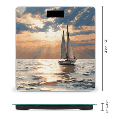 Báscula de Baño Digital Sailing Boat en Vidrio Templado miniatura 2