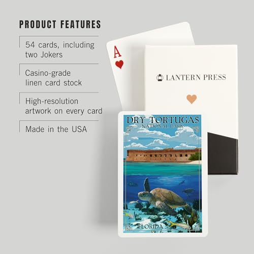 Lantern Press Dry Tortugas Naipes Póker 52 Cartas miniatura 3