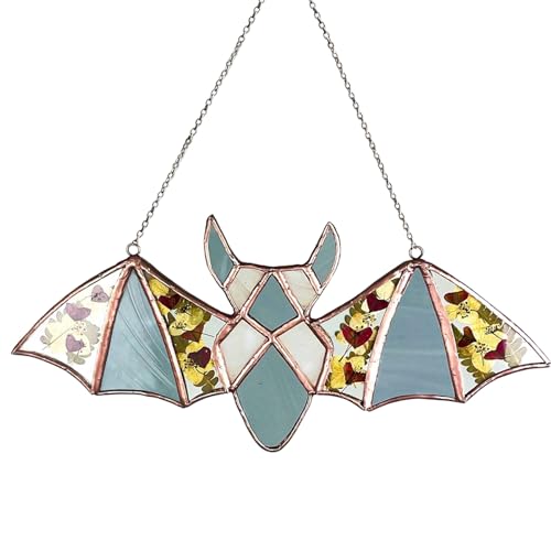 Acchiappasole in acrilico a forma di pipistrello, in acrilico, con ciondolo a forma di pipistrello colorato, con laccetto, per sala studio, davanzale della finestra