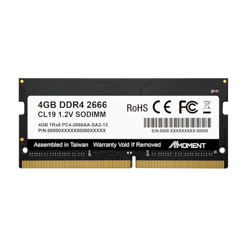 MMOMENT DDR4 4GB 2666Mhz SODIMM ノートPC用メモリ (CL19/1.2V/260ピン)