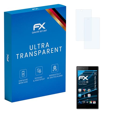 atFoliX Film Protection d'écran compatible avec Sony Xperia Z Ultra Protecteur d'écran, ultra-clair FX Écran protecteur (Set de 3)
