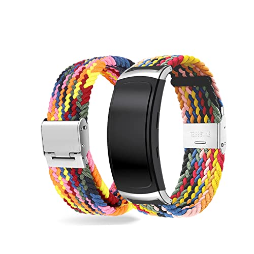 Pulseras para Samsung Gear Fit 2,Gear Fit 2 Pro pulsera de nailon Sport Strap trenzado elástico malla para hombre y mujer banda de repuesto fitness compatible con Galaxy Gear Fit 2,Gear Fit 2 Pro (17)
