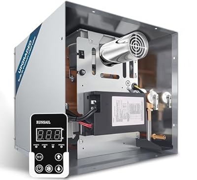 RUNSAIL® RV Tankless Water Heater,65,000 BTU Endless Hot Water Supply,3.96 GPM Propane Gas, Camper Water Heater excluding Door, DC 12V Power, Designed for Safety, Freeze Protection