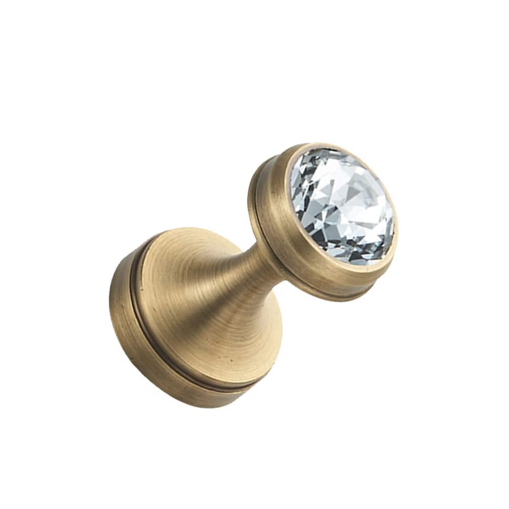 Adium 1 Pc Clothes Hat Hanger Crystal Head Mini Hook Wall Door Kitchen Bathroom Hanging Hook Closet Hooks for Wall (Light Brown)