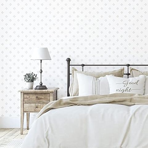 HALL & PERRY Peel and Stick Removable Wallpaper in Revere Design, Beige 17.71 in x 198 in Roll Cover