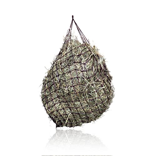 Extra Large Hay Net for Horses 5 x 5 cm Mesh Species-Appropriate Feeding Improved Digestion Hay Bag for Travelling Feeding Bag for Ponies Young Horses Old Horses Goats (1 x Bordeaux)