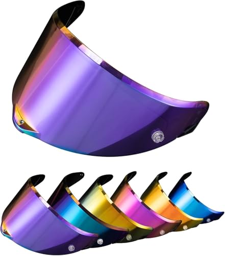 PSLER Visiera per AGV Pista GP RR Pista GPR CORSA-R RACE 3 RACE 2,Visiera Colorata Accessori per Casco da Moto Ricambio(Viola Intenso)