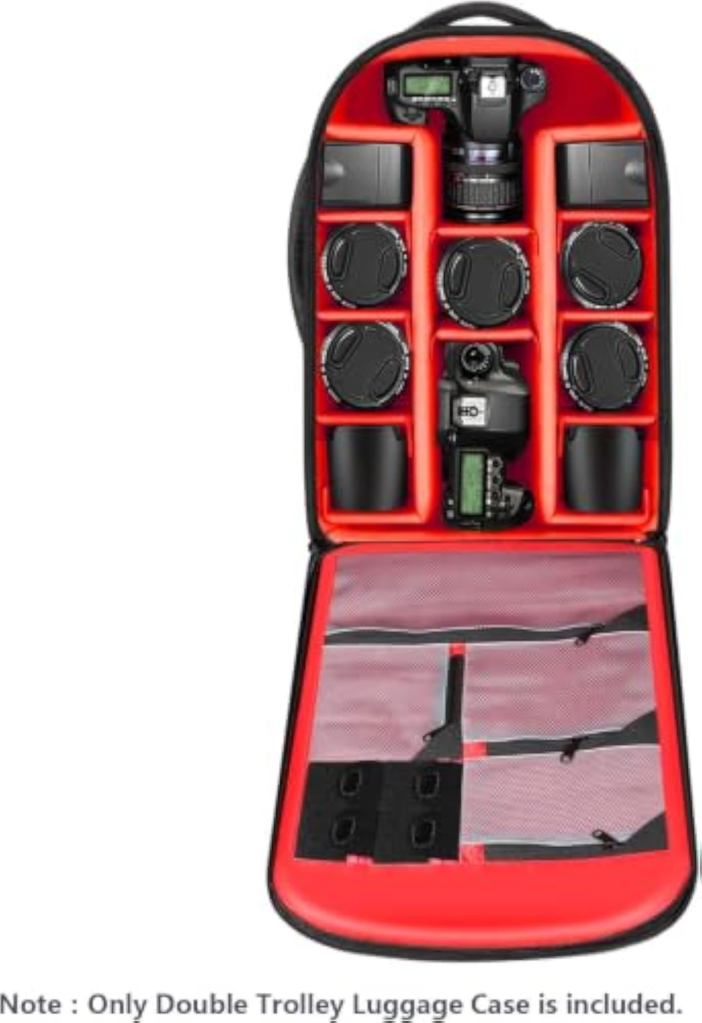 2-in-1 Convertible Wheeled Camera Backpack