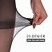 LADYFAN 3 Pairs womens 20D Ultra Toeless Sheer Tights Open Toe Control Top Pantyhose