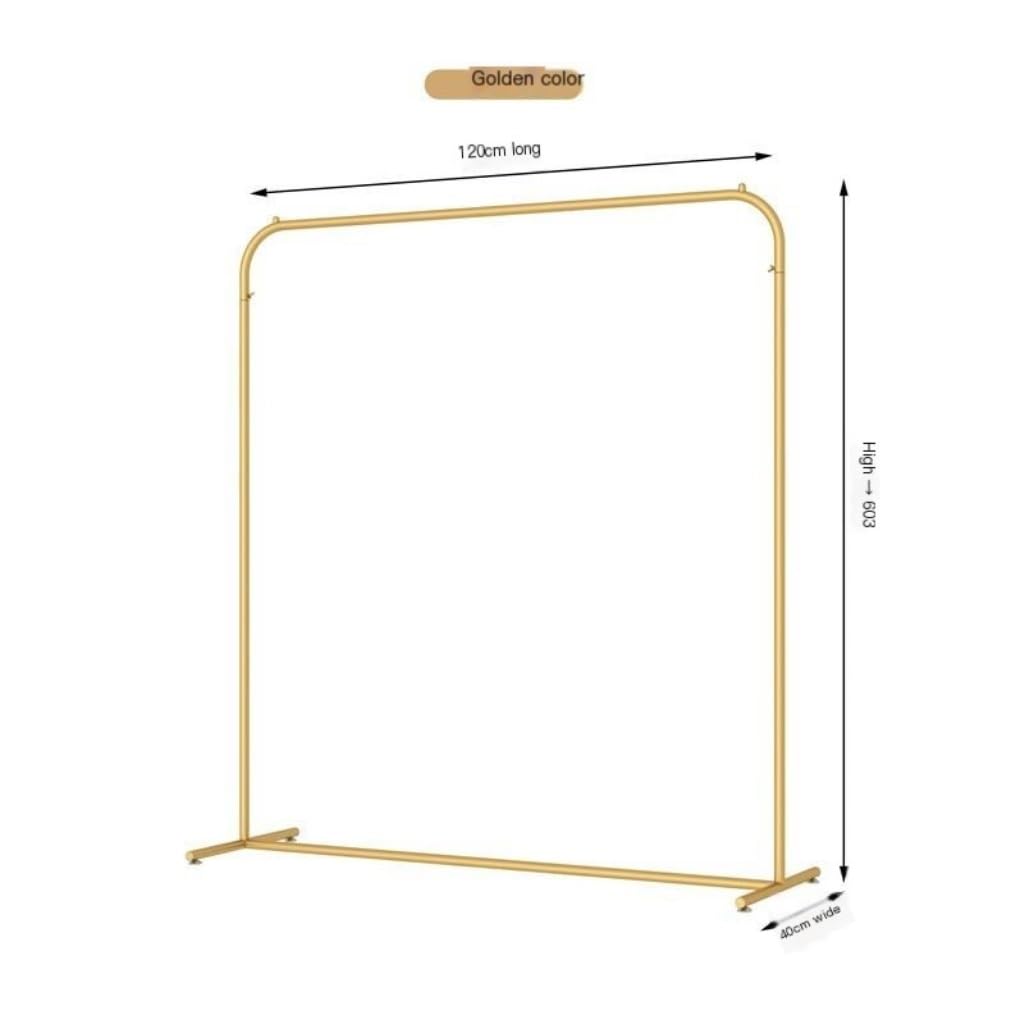 Perchero de pie para Tienda de Ropa, Expositor con Estante de pie y Perchero Lateral para Ropa Infantil, Perchero de Pasillo para niños y Adultos (Dorado D)