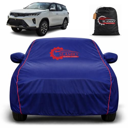 Image of Car Cover for Toyota Fortuner Legender 2021-2026 | 100% Waterproof Heavy-Duty 3-Layer | All-Weather Rain, UV, Heat & Dust Protection | Custom Fit | Mirror & Antenna Pockets | Navy Blue