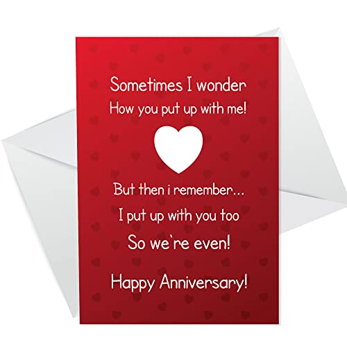 RED OCEAN Funny Joke Anniversary Card For Men Women A6 Card Boyfriend Husband Card