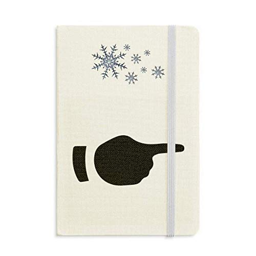 Carnet de notes épais à motifs flocons de neige pour écriture quotidienne