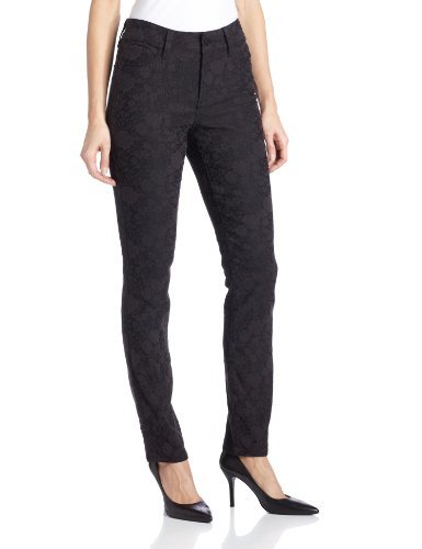 NYDJ Women's Petite Jade Legging Floral Jacquard Jeans