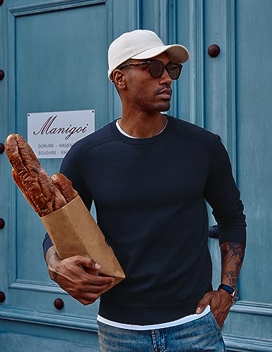 PJ PAUL JONES Men's Crewneck Sweaters Casual Crew Neck Sweatshirt Wool Blend Knit Pullovers2