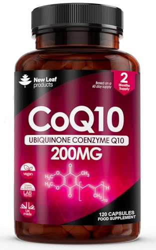CoQ10 Supplement 200mg - Co Enzyme CQ10 120 Vegan Capsules 100% Pure and Naturally Fermented Ubiquinone Q10 High Strength Ubiquinone Coenzyme Q10 Coenzyme CoQ10 Supplement UK Made Ubiquinol