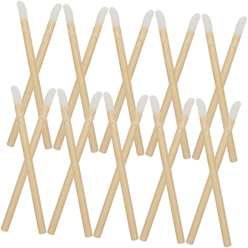 Didiseaon Wooden Lip Makeup Brush 100pcs Set Lipstick Lip Gloss Applicators Nail Brush for Birthday Christmas New Year