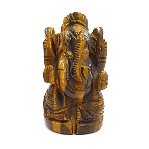 Ganesha en œil de tigre pour tableau de bord de voiture et bureau serein
