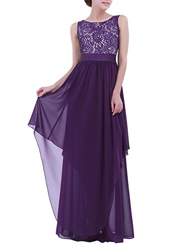 IEFIEL Vestido Largo de Fiesta Boda Cóctel para Mujer Vestido Largo de...