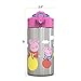 Zak Designs Peppa Pig 15.5oz Stainless Steel Kids Water Bottle with Flip-up Straw Spout - BPA Free Durable Design, Peppa Pig SS, Single Wall