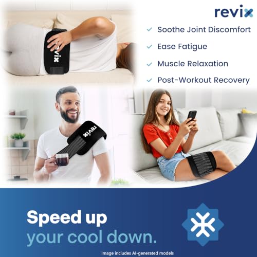 Image of REVIX Soft Ice Packs for Injuries 14 inch x 7 inch - 2-Pack Flexible Cold Compress with Strap for Back, Shoulder, Hip, Leg, Reusable Large Cold Packs for Enhancing Comfort and Soothing Fatigue
