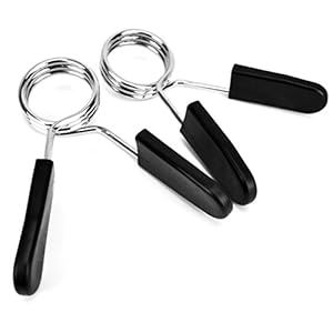 Senshi Japan Spring Collar Clips, Dumbbell Lock Clips, Weight Clips for Bars for Barbell Bars Gym Fitness Training Weight Lifting Equipment 25mm & 50mm Olympic Standard Dumb Bells