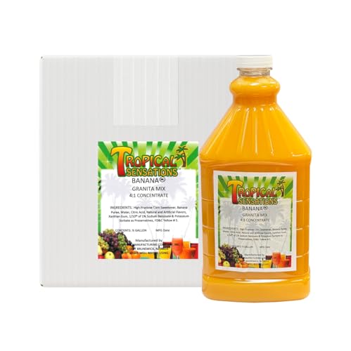 Tropical Sensations Banana Daiquiri Granita Mix – 6 Bottles, 64