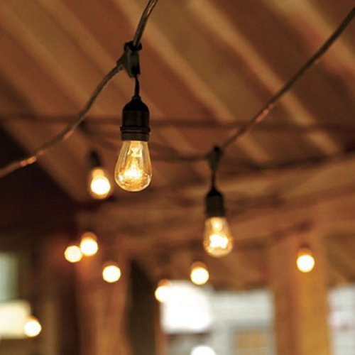 Luces de cadena exterior 50 pies con 25 sockets colgantes miniatura 3