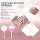 PATIKIL Cupcakes Pipetten, 50 Stück 4ml Einweg-Plastikdessert-Pipetten Erdbeer-Pipetten Squeeze-Transfer-Pipetten Tropfer für Cupcakes Mini-Kuchen Desserts, Klar,