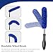 SHMZK 3 PCS Car Wheel Brush Kit for Cleaning Wheel and Tire, Bendable Wheel Brush Set for Cleaning Wheel and Tire, Soft Vehicle Wheel Rim Cleaner Detailing Brush Supplies Kit, Car Accessories (Blue)