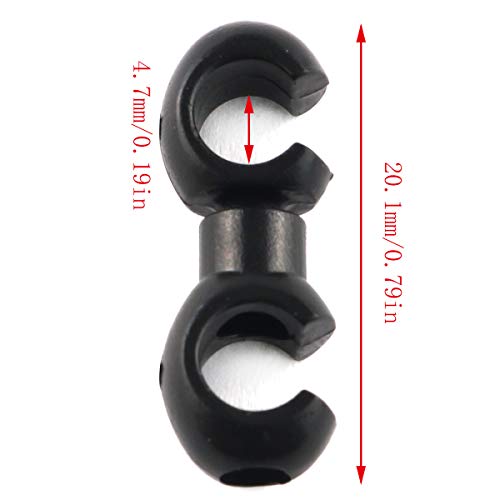 E-Outstanding 12Pcs Bike Mtb Brake Gear Housing Fixing Holder Guide S Style Buckle Clips Black Bicycle Cable Clips Rotating S-Hook Organizer #TOP1