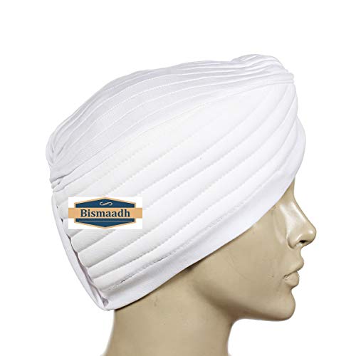 Image of BISMAADH Instant Readymade Turban for Men & Women Head Wrap Lightweight Cap Headwear Sikh Pagri
