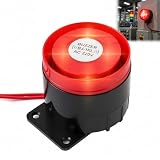 Sirena Esterna 220V 120dB, Allarme Antifurto Casa per Sistema di Sicurezza Allarme Domestica ad Alto Decibel con Segnalazione Luminosa Rossa Cicalino Adatto, Proteggi la Sicurezza Della Tua Casa