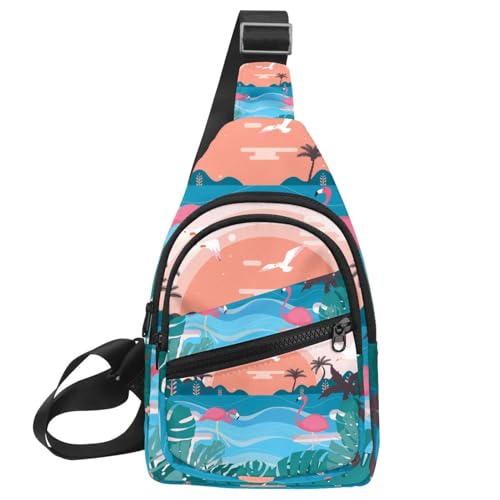 Sac à bandoulière paysage tropical ultra léger et compact en 30x18cm