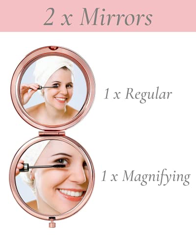 Hiipeenow Friend Gifts For Women, Rose Gold Compact Mirror, Christmas Birthday Retirement Moving Away Gifts For Sister Friend Women Mom Woman Girls #TOP7