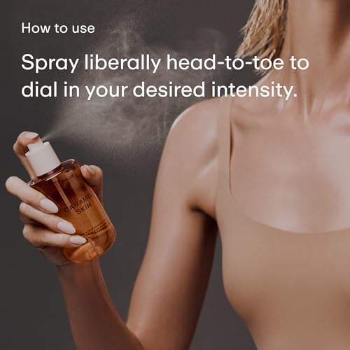 Image of PHLUR Caramel Skin Body Mist, 3 Fl Oz - Hair and Body Perfume for Women | Warm Caramel Vanilla Body Spray with Bergamot, Sandalwood and Musk Fragrance