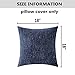 Home Brilliant Decor Throw Pillow Covers Supersoft Chenille Velvet Cushion Cover for Couch Bench, 2 Packs, 18x18 inch (45x45cm),Dark Blue