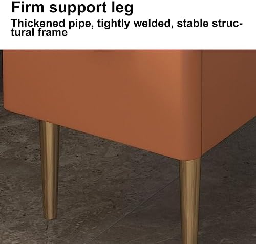 Modern White Nightstand with 2 Drawers, Tall Bedside Table, End Table with Metal Legs and Handles, Stylish Storage Solution for Bedroom or Living Room (30cm)