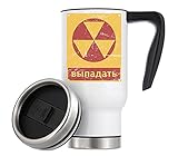 Generic Radioactive Fallout Russian Warning Sign Thermal Travel Kaffeetasse 480ml Weiß